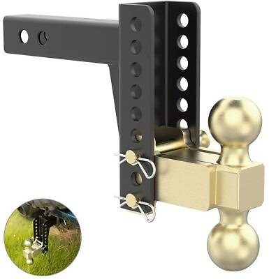 #ad Adjustable Ball Mount Trailer Hitch 6quot; Drop 5 1 4quot; Rise Channel Style 10000Lbs $118.99