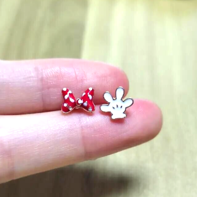 #ad Bowknot Palm Retro Cute Stud Earrings Alloy Jewelry Creative Gift Women Gift New $9.98
