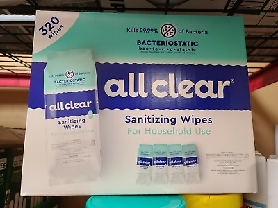 #ad ALL CLEAR MULTIPURPOSE WIPES BOX OF 320 PIECES $169.85