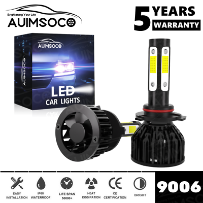 #ad 9006 HB4 LED Headlight Bulbs Conversion Kit Low Beam 6000K Super Bright White $25.99