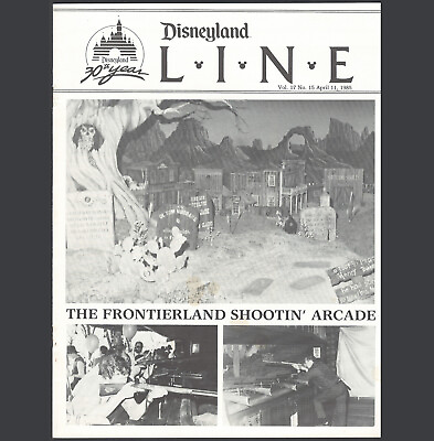 #ad Vintage Disneyland Line Cast Newsletter 1985 Apr 11 Frontierland Shootin Arcade $17.99