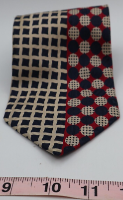 #ad Vintage Silk Red and Tan Patterned Tie $8.00