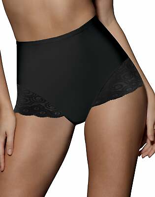 #ad Bali 2 Pack Shapewear Lace Leg Brief Firm Control Panties Shaper Microfiber X054 $18.50