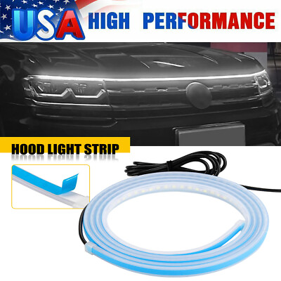 #ad Car Hood LED Strip Lights 180cm Engine Cover Daytime Running Light Waterproof US $10.99