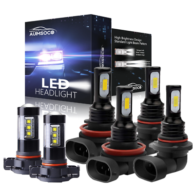 #ad For Chevy Silverado 1500 2500 2007 2015 6x LED Headlight Fog Light Bulbs Kit $39.99