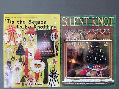 #ad Tis The Season To Be Knotting amp; Silent Knot Macrame Christmas Pattern Booklets $16.99