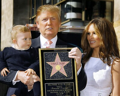 #ad 11X14 PHOTO DONALD TRUMP RECEIVES STAR ON THE HOLLYWOOD WALK OF FAME OP 552 $19.97