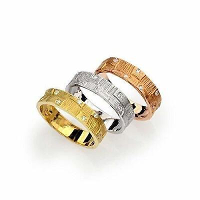 #ad 14k Handmade Gold Wedding Band With H SI Diamonds With Textured Gold Design $515.96