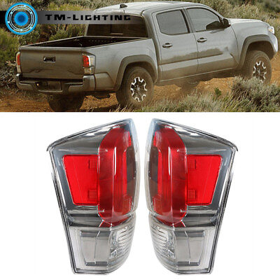 #ad For 2016 2020 Toyota Tacoma Tail Lights Passenger driver side Smoked Housing $80.10