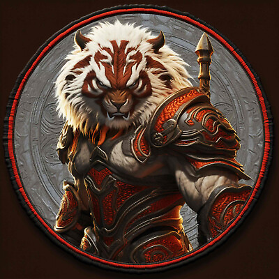 #ad Tiger Warrior Patch Iron on Applique Wild Animals Badge Roaring War Paint Armor $4.96