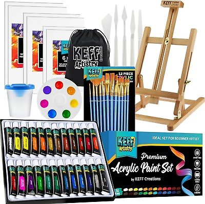 #ad Acrylic Paint Set for Adults amp; Kids 51Pcs Art Painting Kit Supplies $29.96