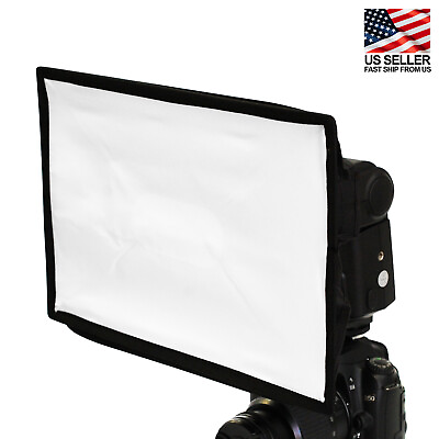#ad LS 8quot;x12quot; Portable Flash Softbox Diffuser for Camera Flashgun Photography $8.55