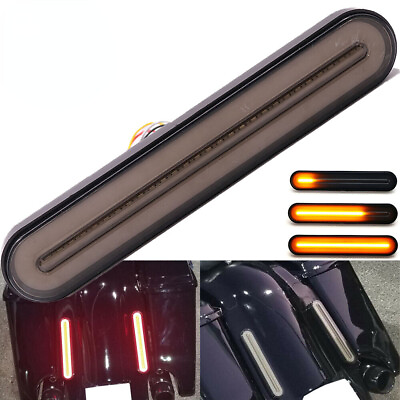 1pcs Flowing Fender Bagger Brake Tail Turn Signal LED Light Bar For Harley $16.99