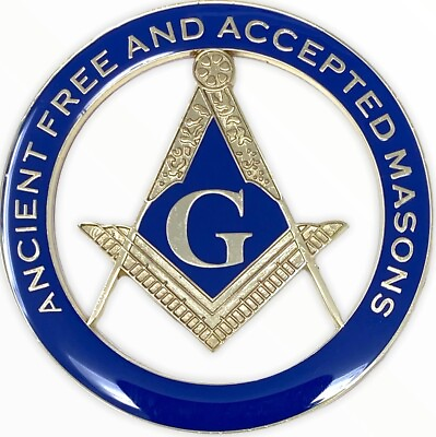 #ad New Ancient Free and Accepted Masons Cut Out Car Emblem $13.99