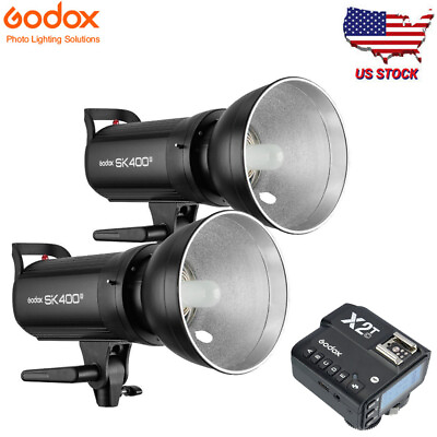 #ad US Godox SK400II 2.4G 400Ws Studio Strobe Flash LightX2T C Trigger For Canon $316.78