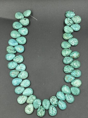 #ad Genuine Beautiful Tibetan Drop Shape Turquoise Stunning Beads $170.00
