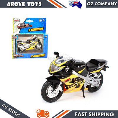 #ad Maisto 1:18 2 Wheelers Road Bike Suzuki GSX R 600 Model Motorcycle Kids 3y Toy AU $31.99
