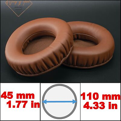 #ad Brown Coffee Full Size Thick Memory Foam Cushions Replacement Ear Pads Headphone $11.90