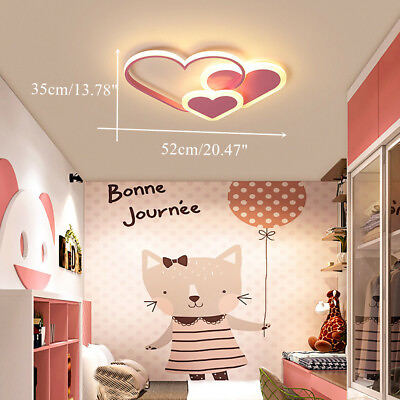 #ad Modern Heart Size LED Ceiling Light Chandelier Children Bedroom Pendant Lamp $80.75