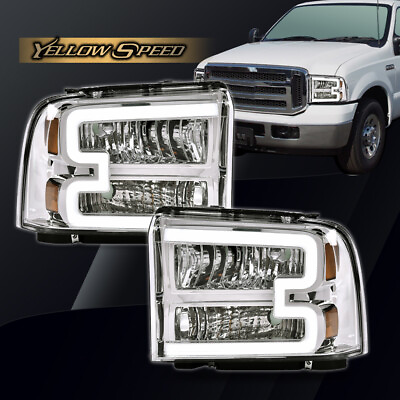 #ad #ad Fit For 05 07 F350 F450 Super Duty LED DRL Smoked Headlights Clear Side Lamps $80.53