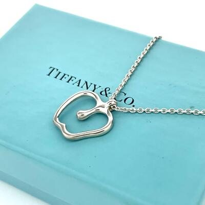 #ad Polished Tiffany Elsa Peretti Apple Necklace Silver $142.62