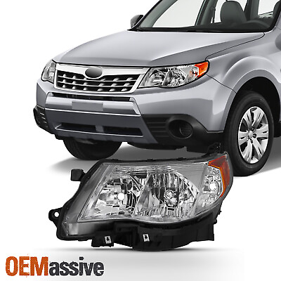 #ad Fits 2009 2013 Subaru Forester Halogen Headlights Driver Side Replacement Left $68.99