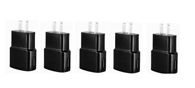 #ad 5x 2AMP USB POWER ADAPTER WALL CHARGER For SAMSUNG GALAXY S NOTE LG HTC Black $9.98