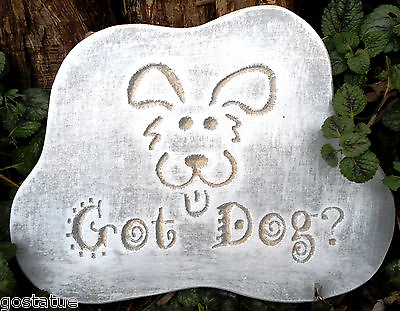 #ad Animal dog puppy plaque mold garden ornament stepping stone mould $29.95