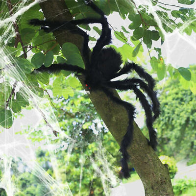 #ad US 35 inches Large Spider Halloween Haunted House Prop Outdoor Scary Party Decor $9.99