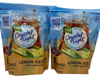 #ad Crystal Light Natural Lemon 32 Pitcher Packs Iced Tea $14.99