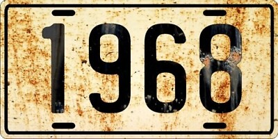#ad Dodge Ford or Chevrolet antique vehicle 1968 Weathered License plate $14.95