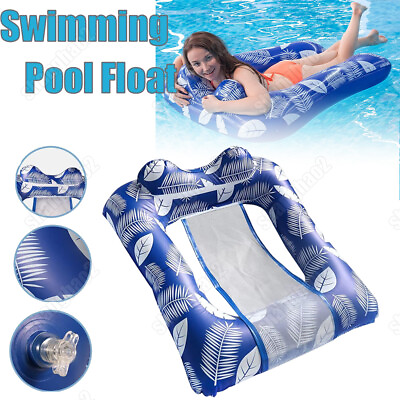 #ad Swimming Pool Float Multi Purpose Water Hammock Lounge Inflatable Pool Hammock $15.80