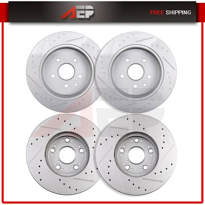 #ad Front Rear Brake Rotors Discs Drill Slot For Lexus GS300 GS430 IS300 1998 2000 $167.60