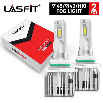 #ad 2x LASFIT H10 9145 9140 LED Light Bulbs 50W 5000LM 6000K Super Bright $34.99