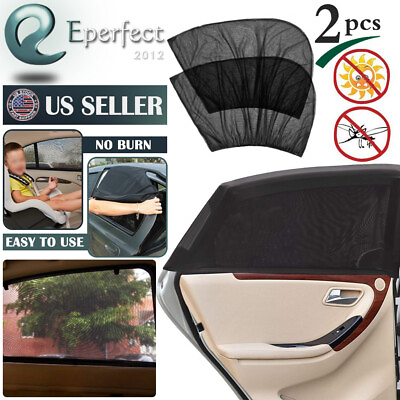 #ad 2x Car Window Sun Shade Auto Side Window Mesh Cover Truck Sun Visor UV Protector $10.99