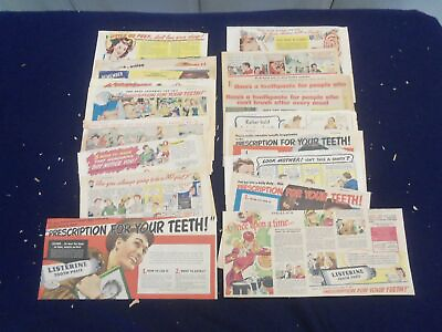 #ad 1930#x27;S 1940#x27;S TOOTHPASTE PRODUCTS COLOR COMICS ADS LOT OF 20 NP 5251 $90.00