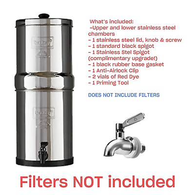 #ad Travel Berkey Unit Housing ONLY Open Box Filters NOT included PLEASE READ $105.00