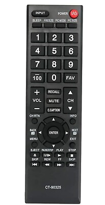 #ad Universal Remote Control CT 90325 Work FOR almost all TOSHIBA LCD LED TV CT90325 $7.00