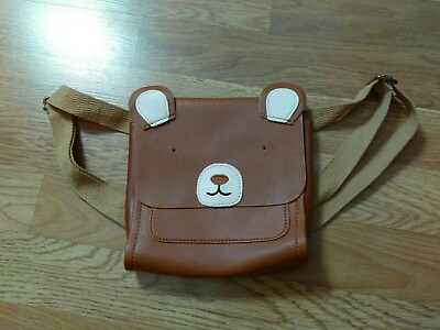 #ad Kids Boys Girls Faux Leather Brown cartoon Bear Toddler#x27;s Backpack $17.10