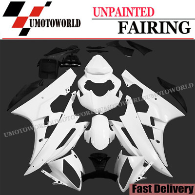 #ad Fairing Kit For Yamaha YZF R6 2006 2007 YZF R6 Unpainted ABS Injection Bodywork $220.00