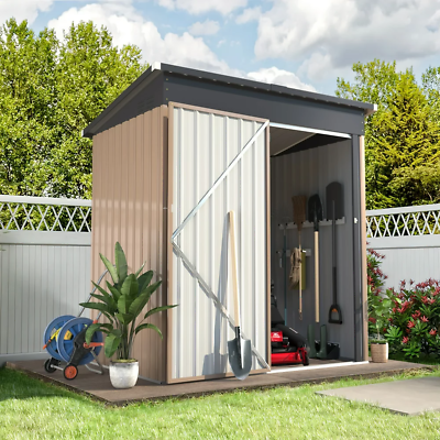 #ad 5 X 3 Ft. Outdoor Metal Steel Storage Shed with Sliding Roof amp; Lockable Door for $196.99