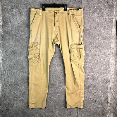 #ad Wrangler Mens Pants Size 38x30 Beige Tan Cargo Regular Taper Mid Rise $13.59