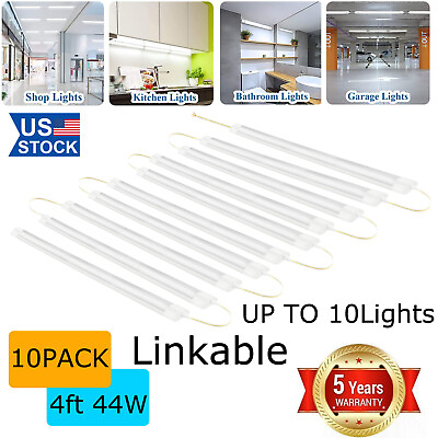 #ad 20 Pack 44W 4 Foot Led Office Ceiling Wrap Light for Workshop Kitchen Laundry $161.10