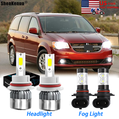 #ad For Dodge Caravan Grand Caravan 2001 2007 LED Headlight Hi LoFog Light Bulbs 4x $26.88