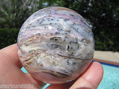 #ad 2.65quot; ANDEAN OPAL SPHERE NATURAL PINK PERUVIAN GEM CRYSTAL BALL 67.4 mm $395.00