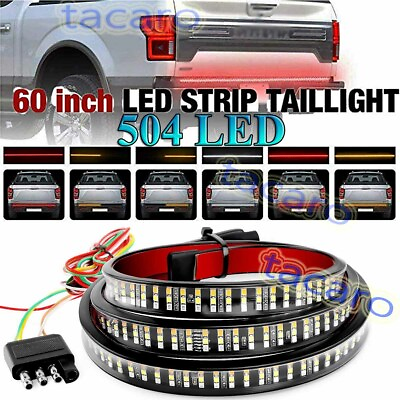 #ad 60quot; Triple 504 LED Tailgate Light Truck Car Pickup Strip for Dodge Ram Nissan $40.99