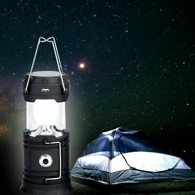 #ad #ad USB Solar Portable Rechargeable LED Camping Lantern Flashlight Lamp Power Bank $9.99