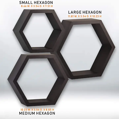 #ad Hexagonal Shaped Floating Shelves $21.00
