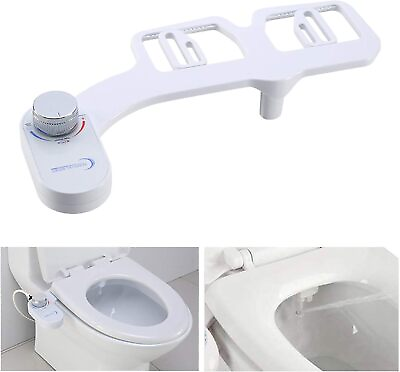 #ad Bidet Fresh Water Dual Spray Kit Non Electric Toilet Seat Attachment Cold Wash $19.99