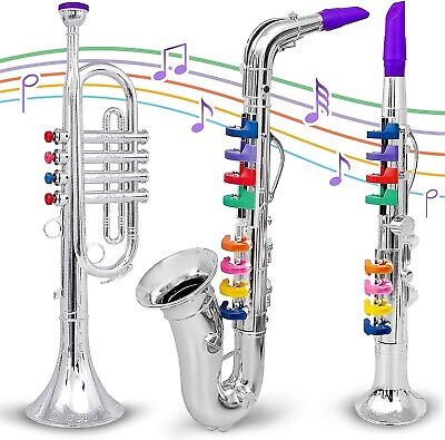 #ad Trompeta Para Ninos Instrumento Musical De Viento Juguete Educativo Ninos NUEVO $116.90